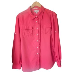 Coolibar UPF 50+ Sun Protection Tunic Top, Beachy Coral Pink Size XL